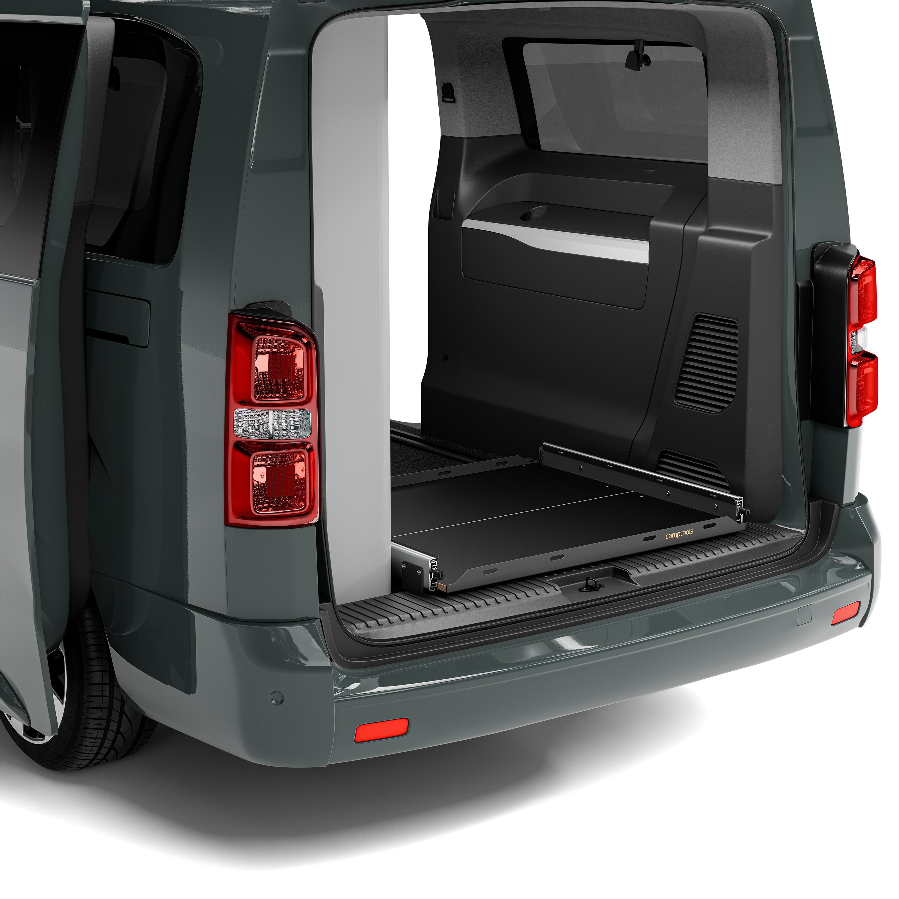 Heckauszug für Crosscamp EXPLR / LIFE auf Basis des Opel Zafira Life oder Peugeot Travellers - Seitenansicht