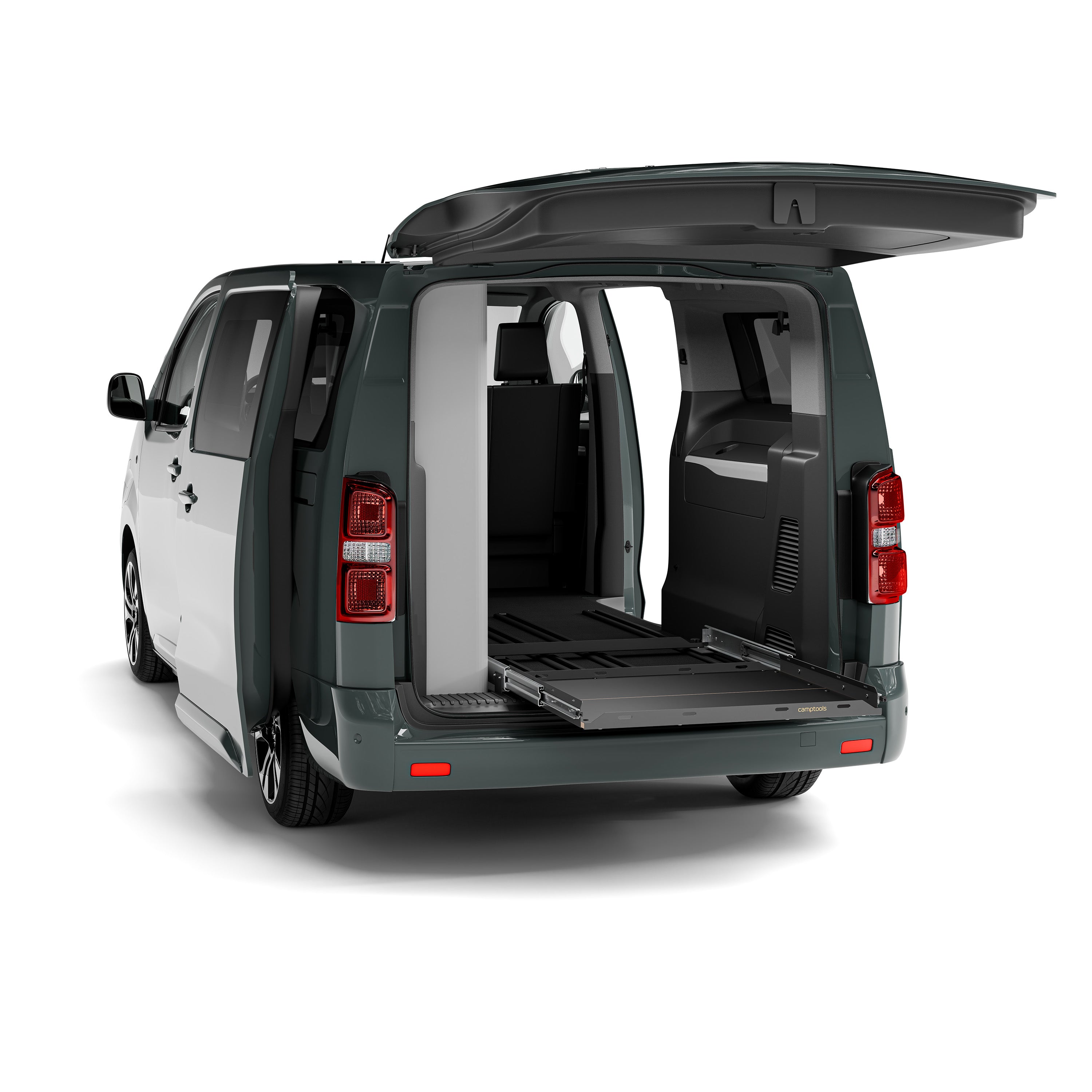 Schublade Kofferraum für Crosscamp EXPLR / LIFE auf Basis des Opel Zafira Life oder Peugeot Travellers