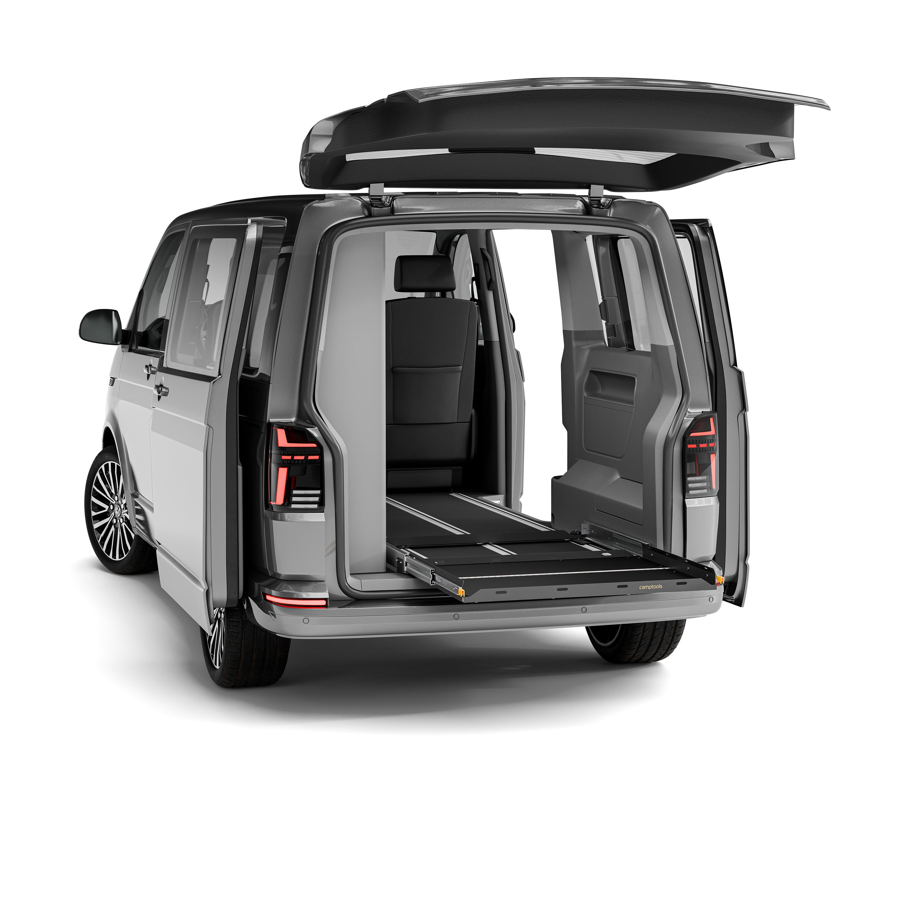 Heckauszug für VW T5, T6 & T6.1 California Ocean, Coast und Beach mit Staukiste