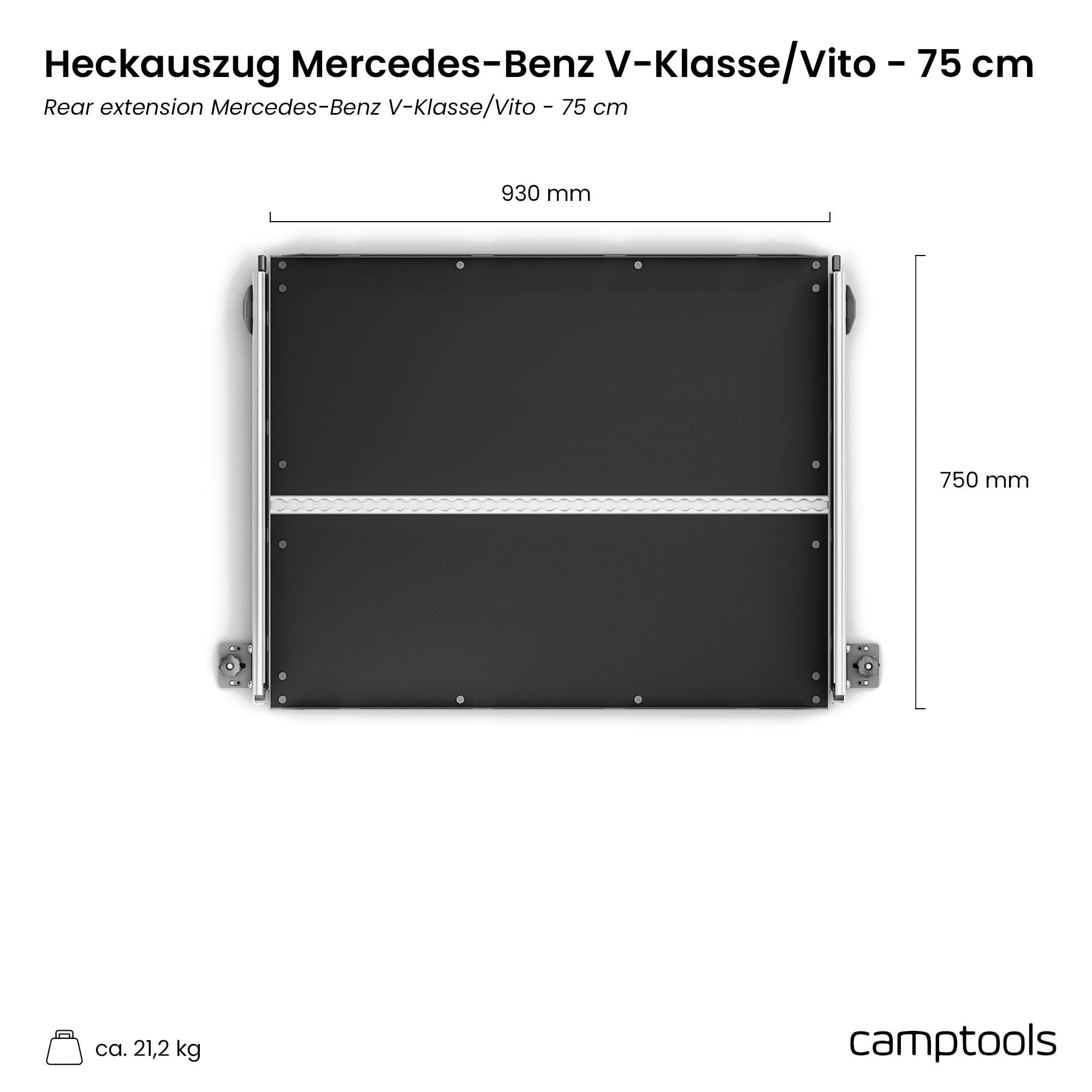 Heckauszug für Mercedes Viano W639 mit Bodenschiene