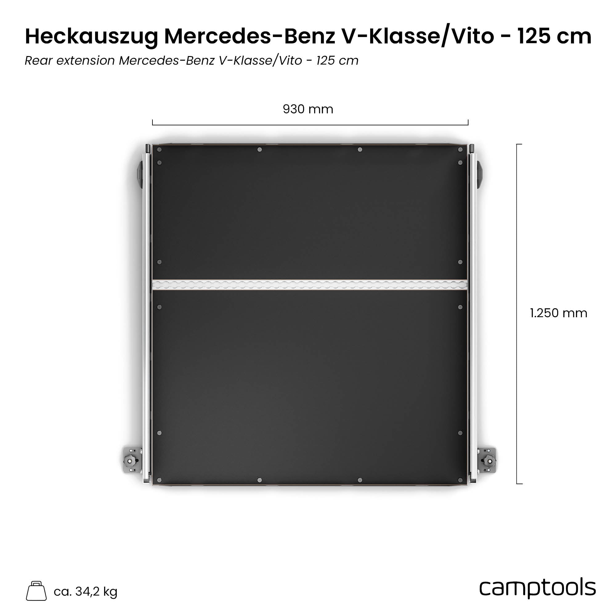 Heckauszug für Mercedes Viano W639 mit Bodenschiene