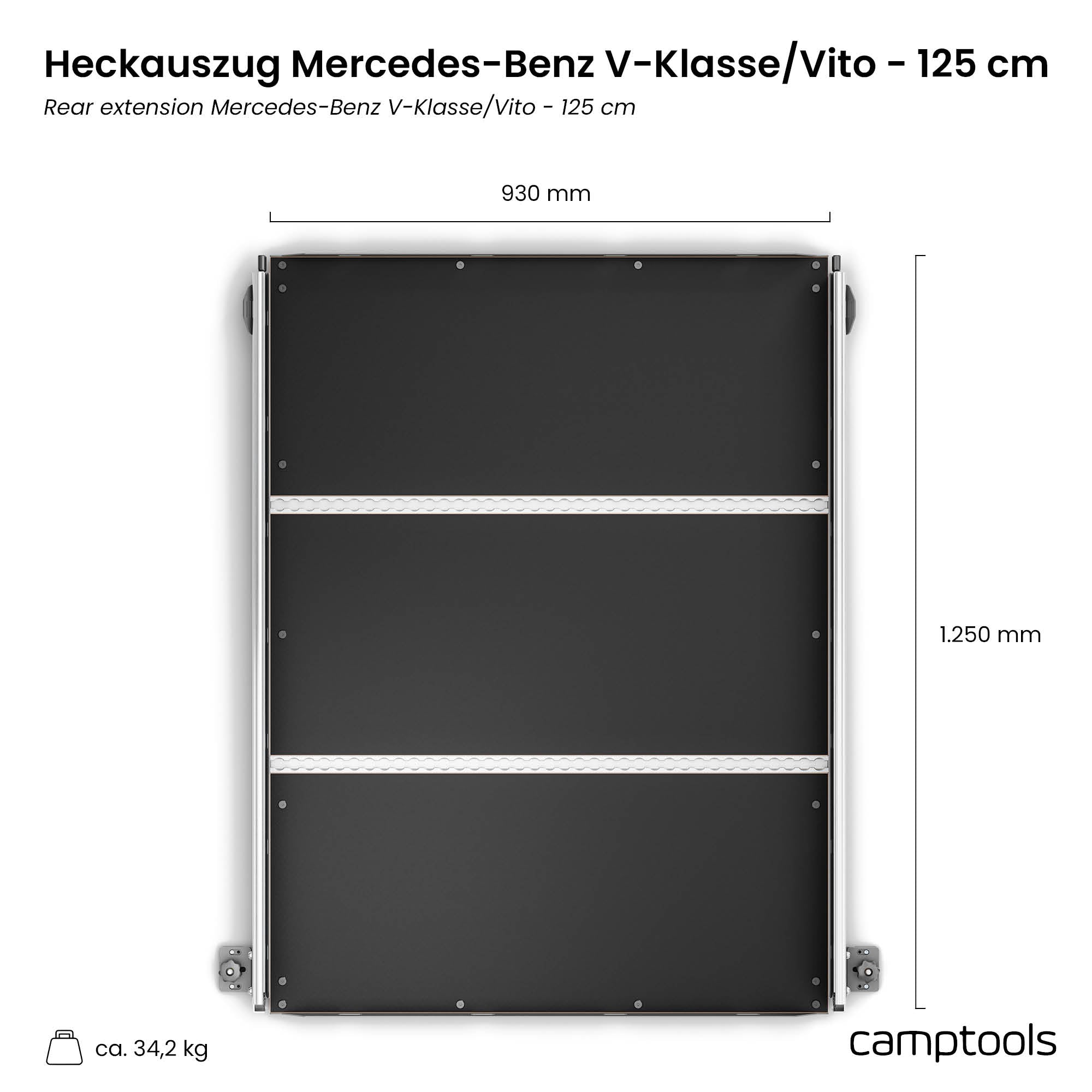 Heckauszug für Mercedes Viano W639 mit Bodenschiene