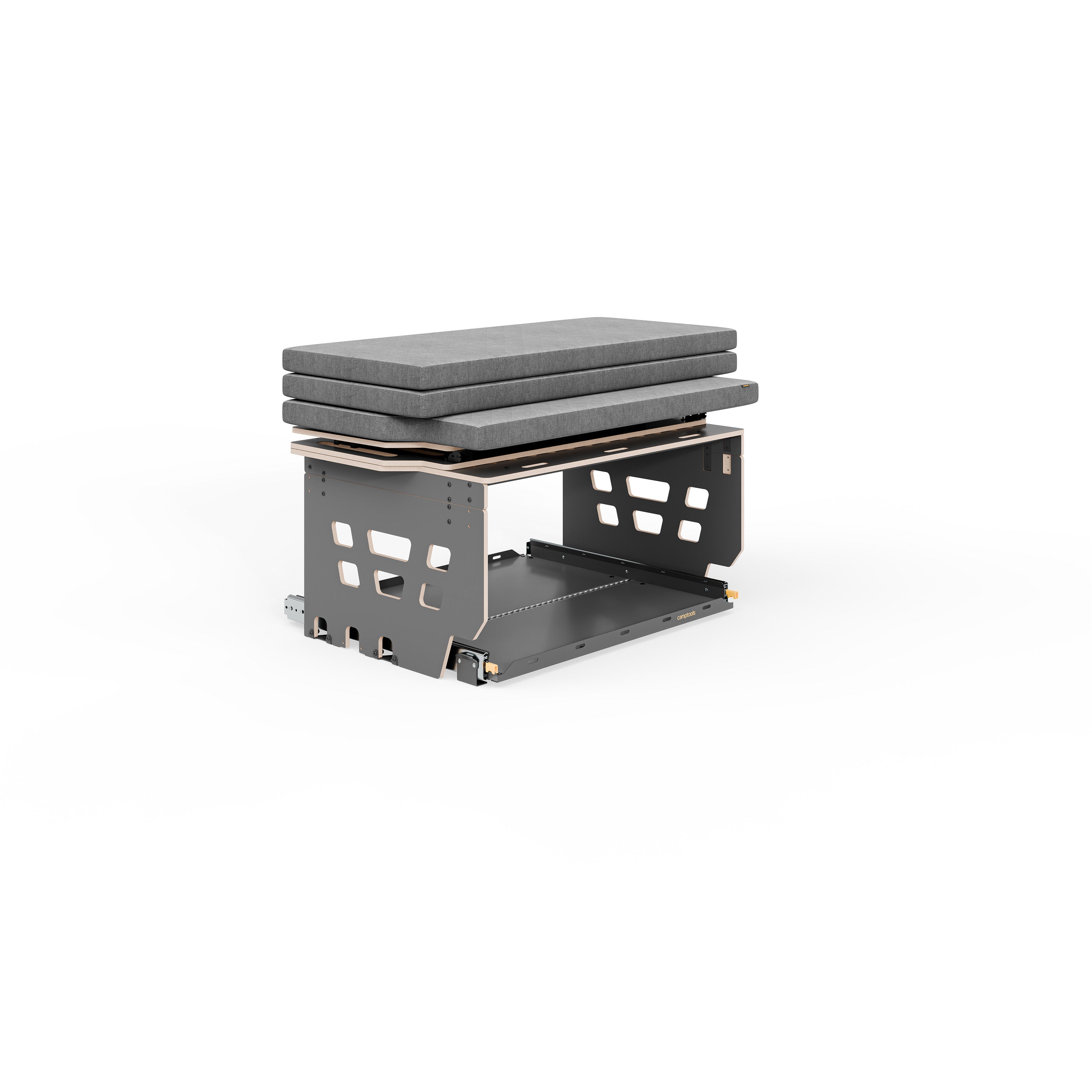 Schlaf- und Bettsystem HIGHLINE in Onyxgrau mit Schwerlastauszug