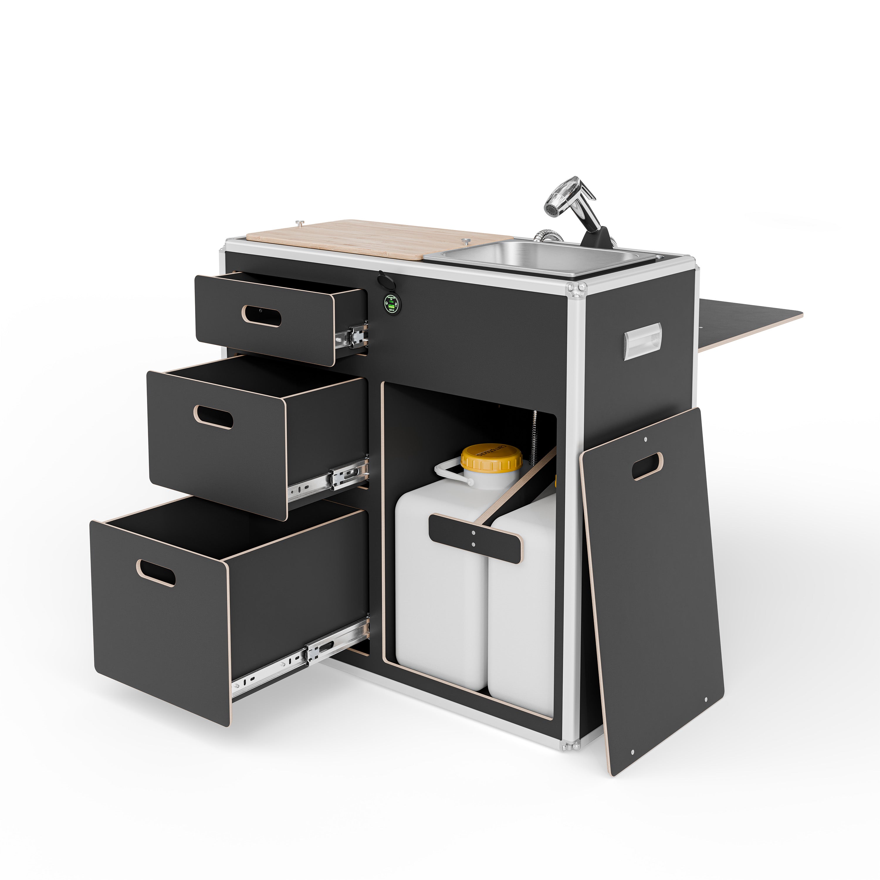 küchenmodul camper Modulküche CENTERLINE mit Wasserversorgung, Schubladen und mehr – camptools