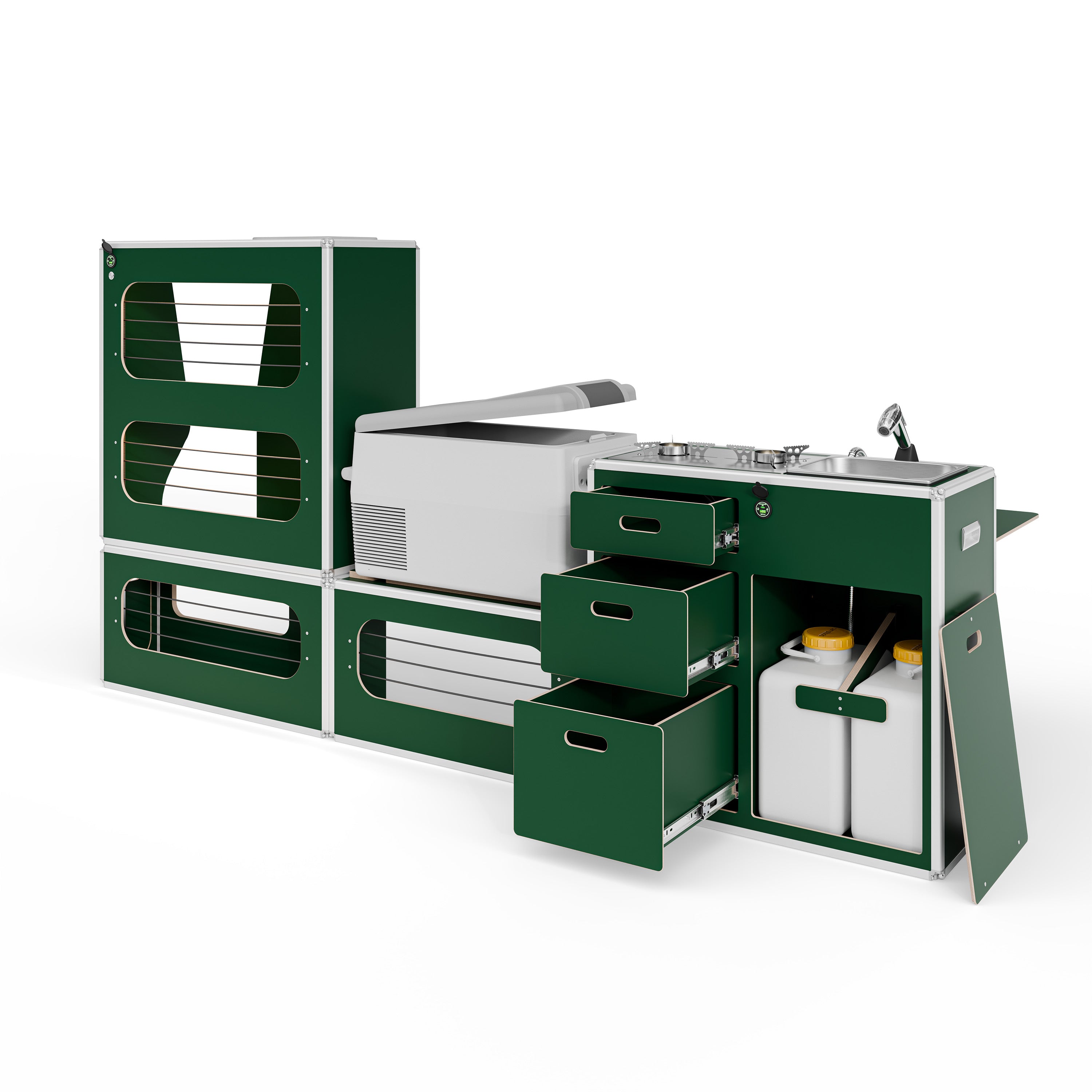 CENTERLINE Möbelzeile inklusive Küche, Schränke und Kühlbox