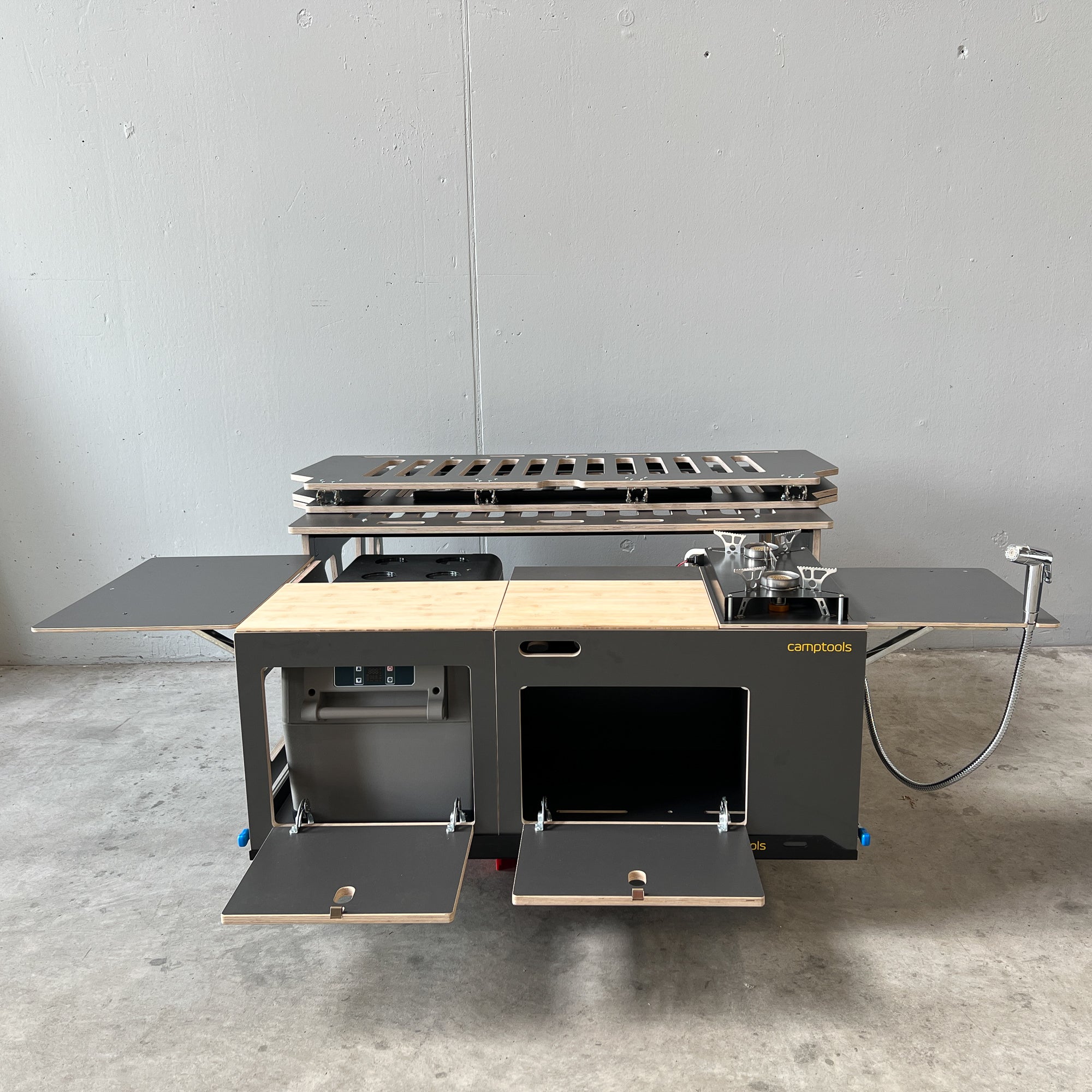 COSLEE Komplettset inkl. Küchenmodul, Wassersystem und Kühlbox