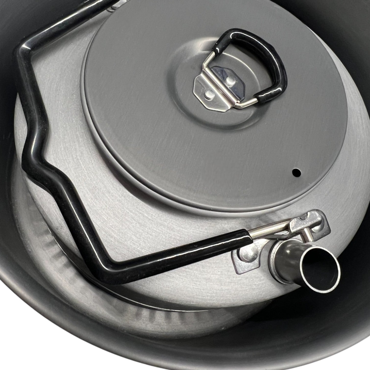 Kochset mit Kochtopf 2,1 Liter und Wasserkessel 1,0 Liter mit Thermoring für Gaskocher