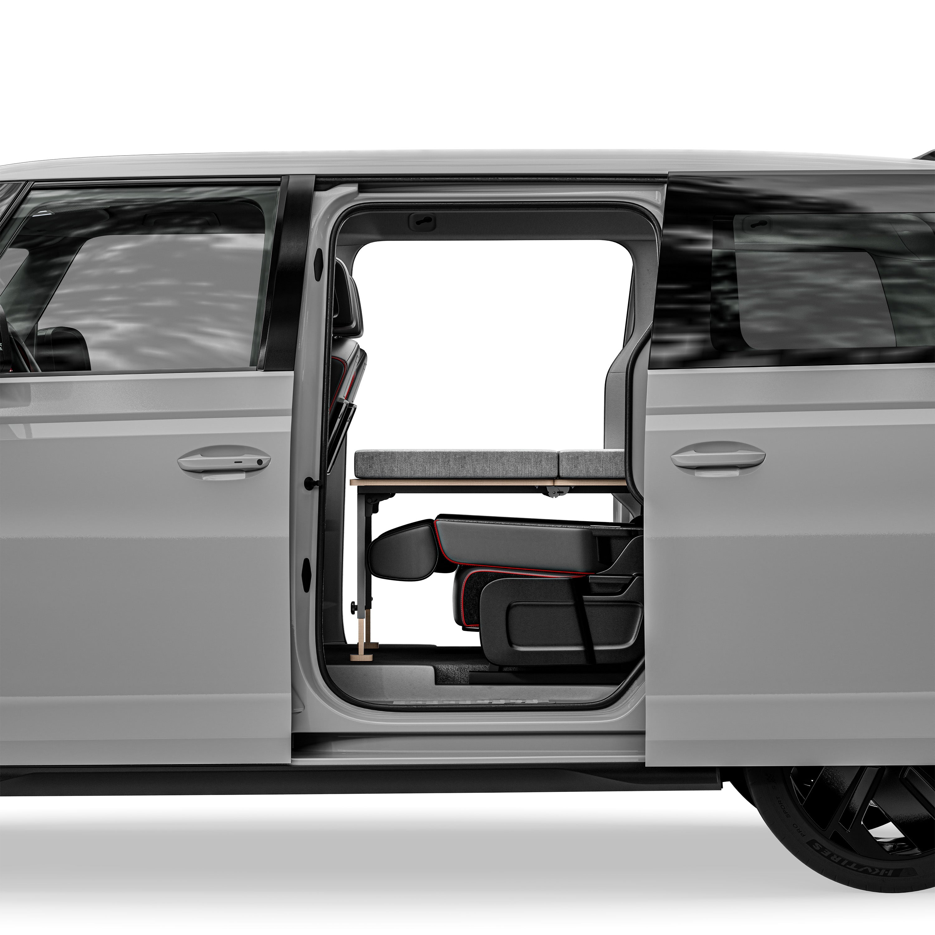 COSLEE KOMPAKT Bettset inkl. Heckauszug und Premium-Matratze