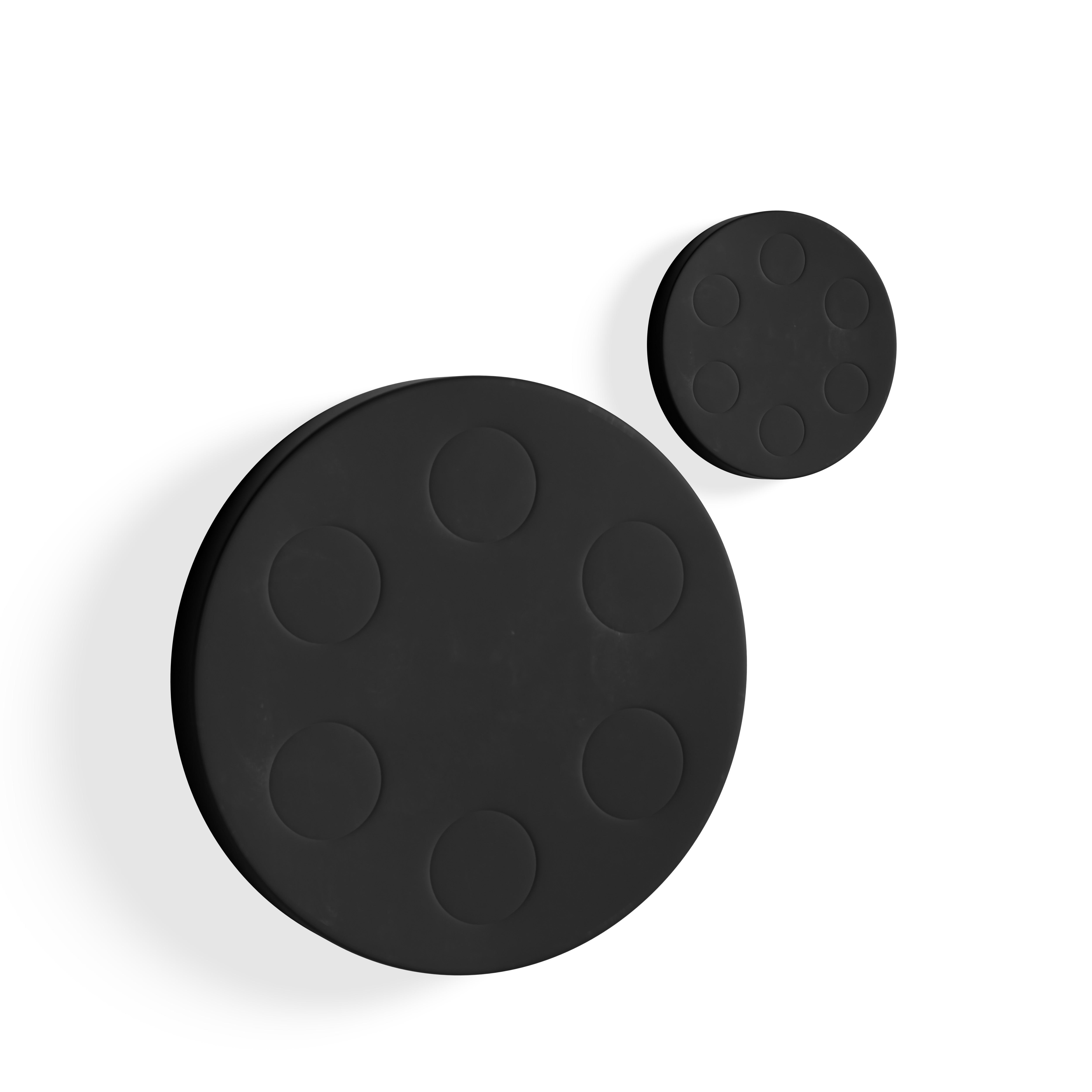 Neodym-Magnet schwarz gummiert mit Innengewinde verschiedene Größen