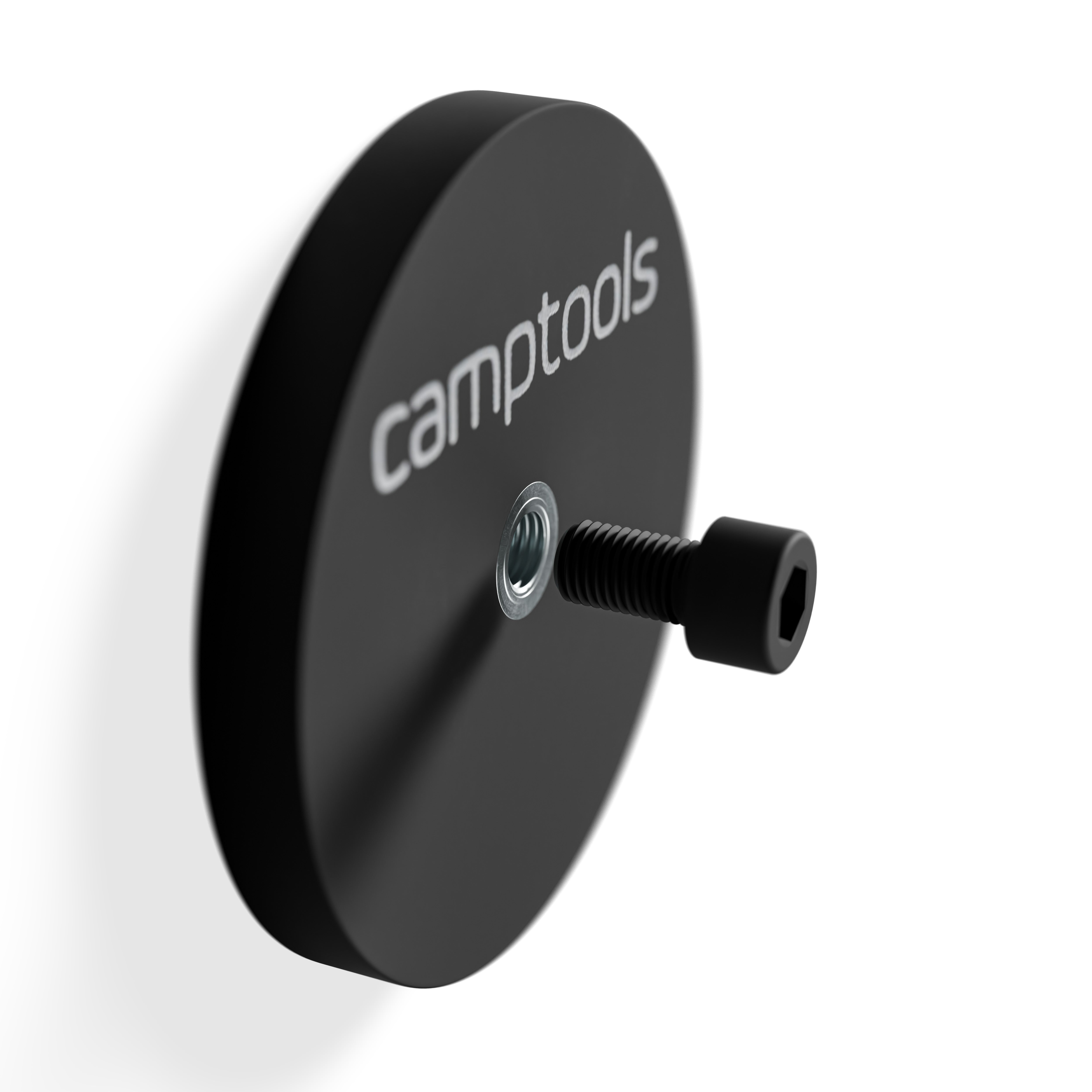 Neodym-Magnet schwarz gummiert mit Innengewinde verschiedene Größen