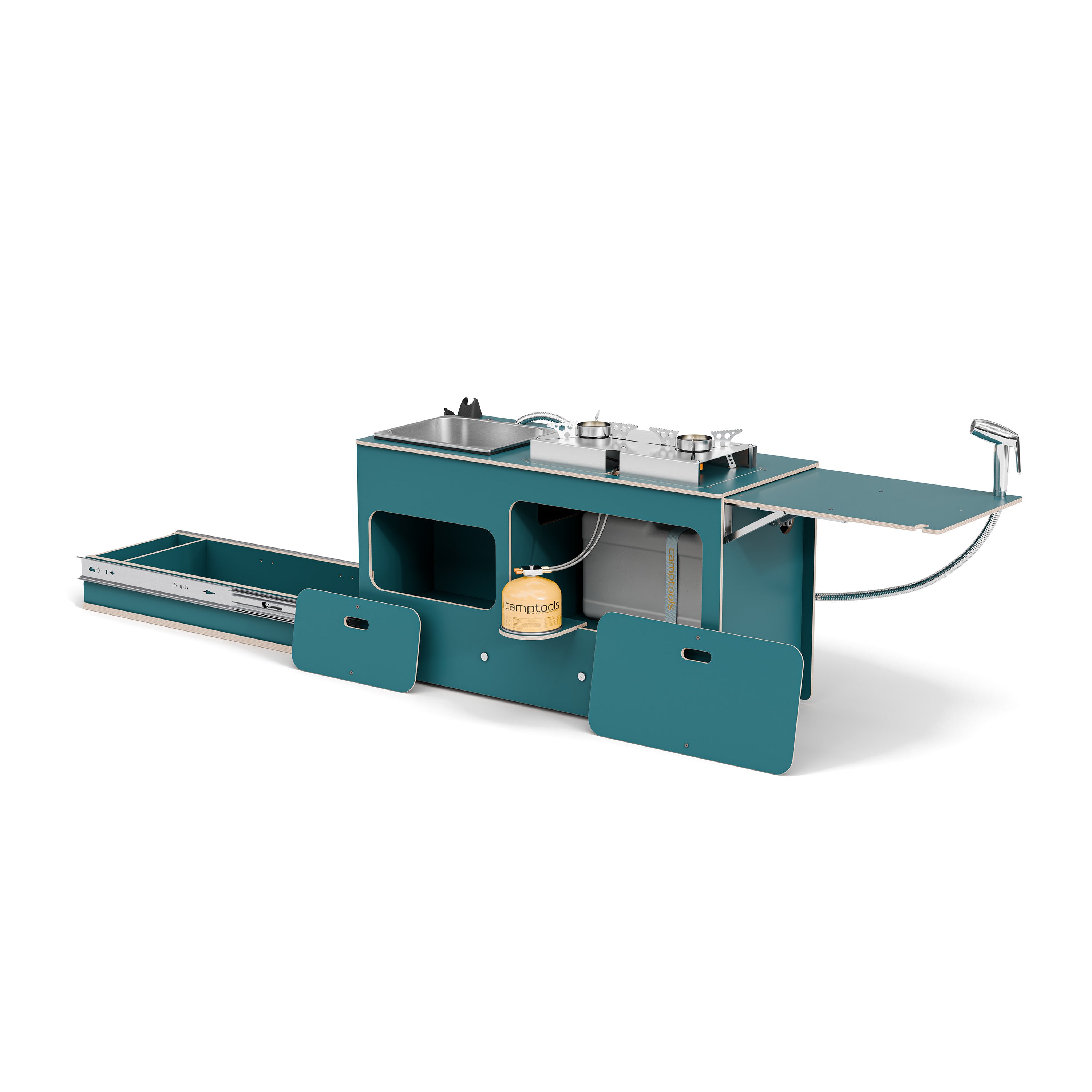 SIDEKIT2 - ausziehbare Küche für Schiebetür und Kofferraum