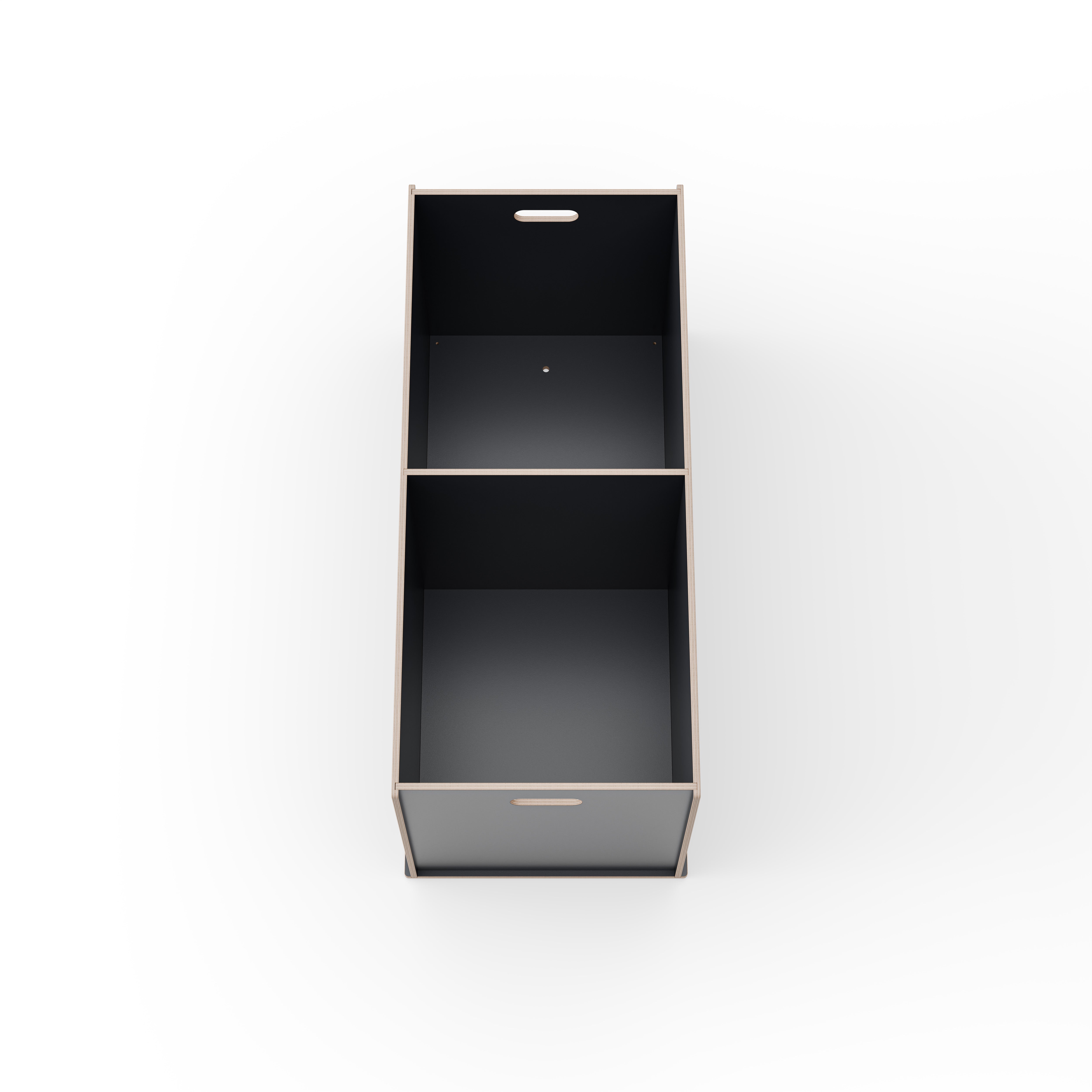 Staukiste groß mit zwei Fächern in verschiedenen Farben aus Holz