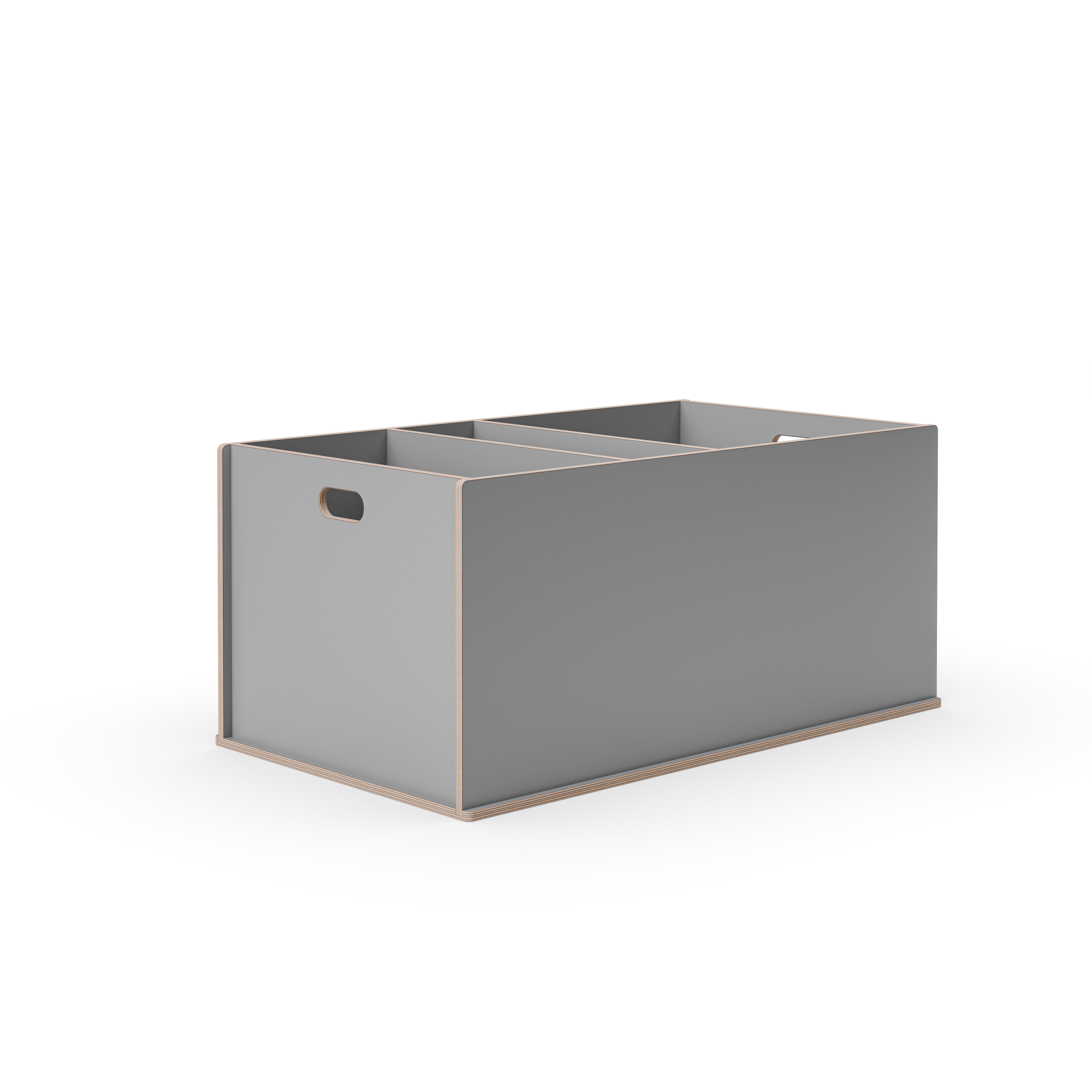 Staukiste klein mit drei Fächern in verschiedenen Farben aus Holz