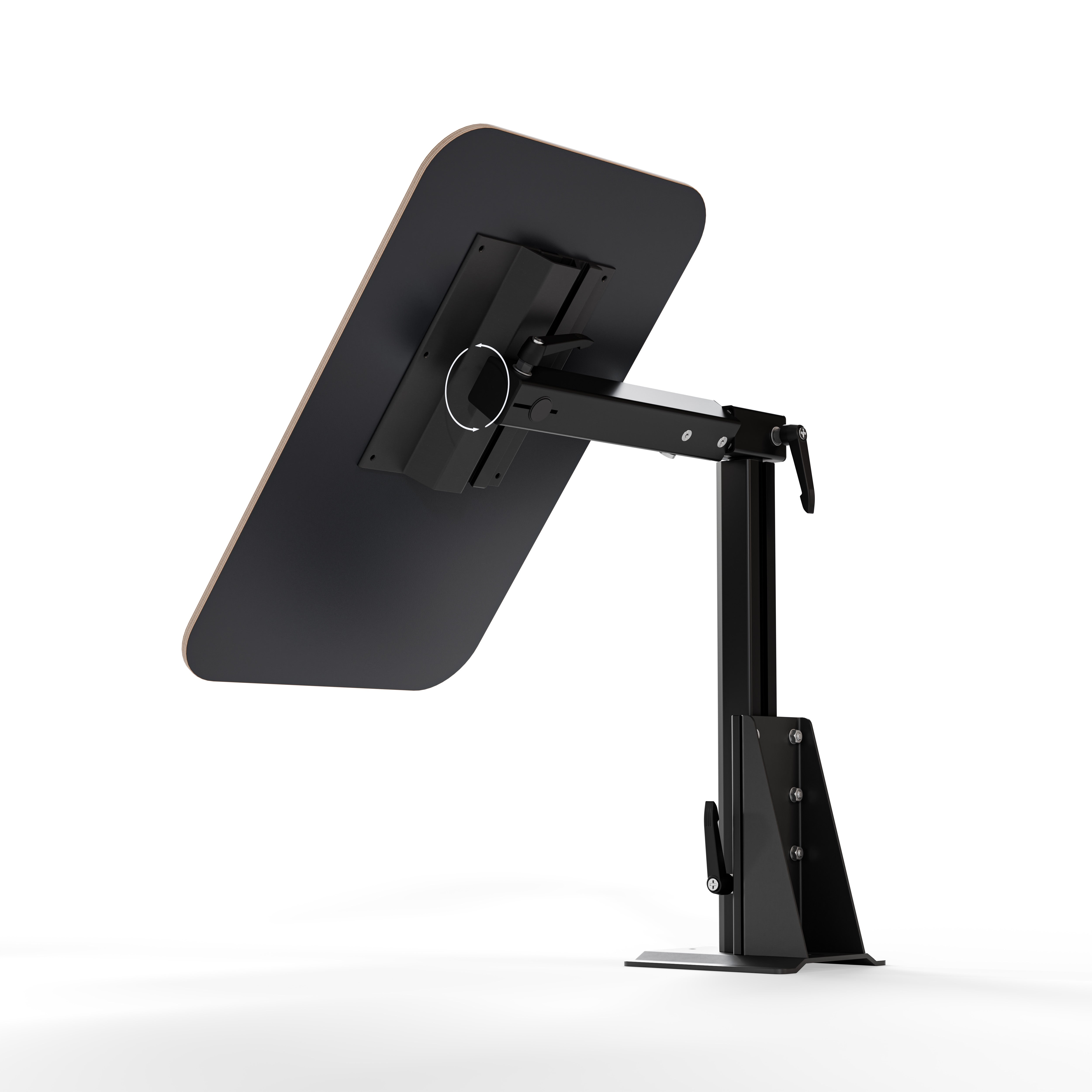 Tisch passend für alle Bodenschienen und Bodenplatte - klappbar, faltbar und schwenkbar - Büro und Camping im Van