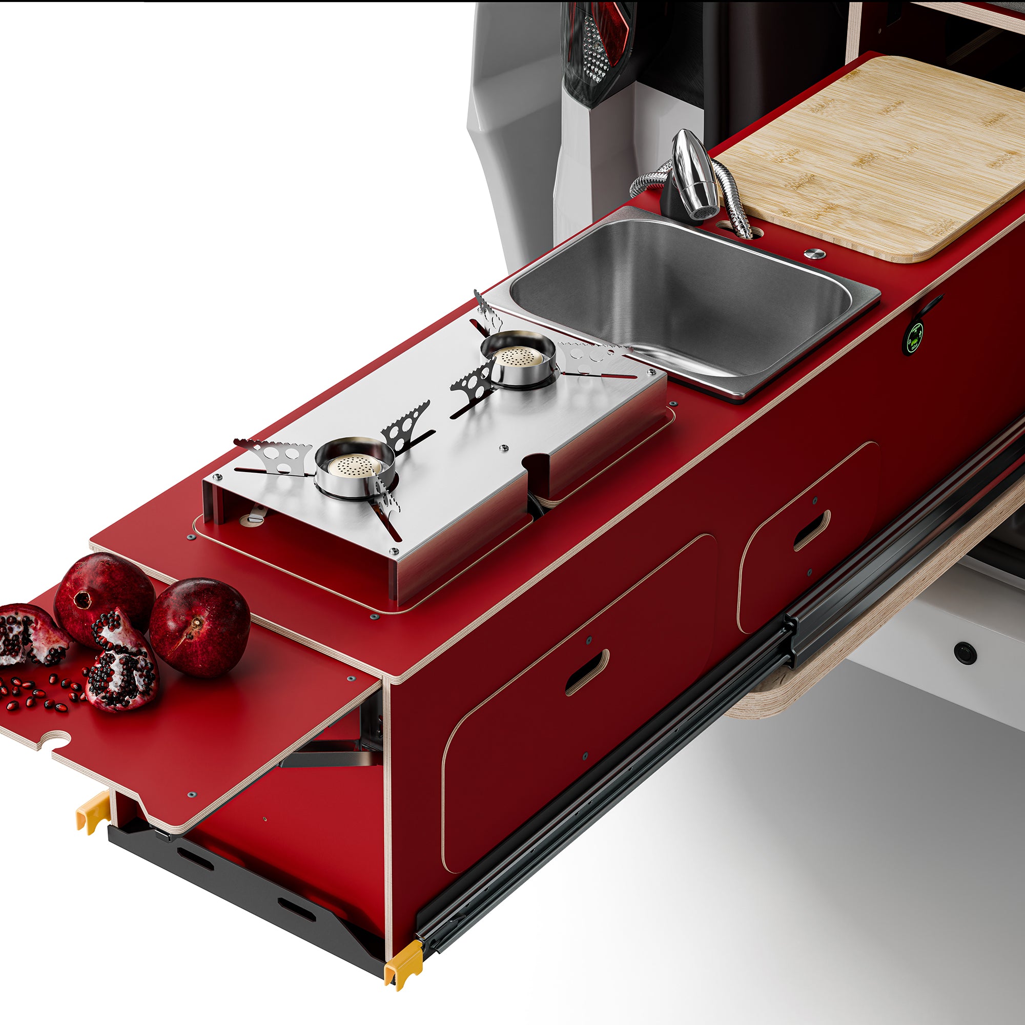 BENCH2 Küchenbox inkl. Gaskocher, Spülbecken und Wassersystem