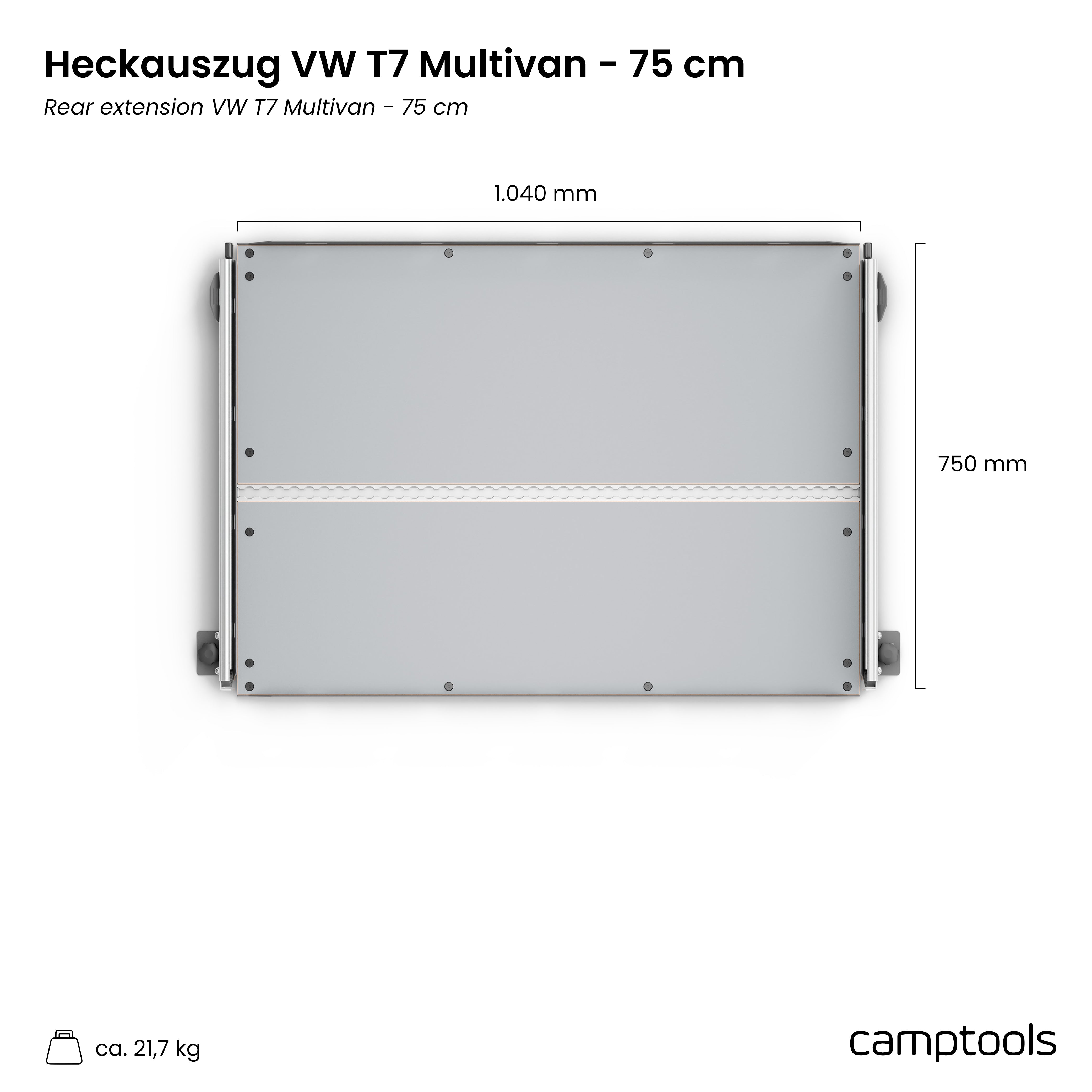 Heckauszug für VW T7 Multivan und California Beach (6/7-Sitzer)