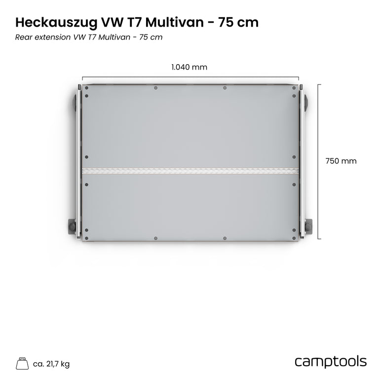 Heckauszug für VW T7 Multivan und California Beach (6/7-Sitzer)