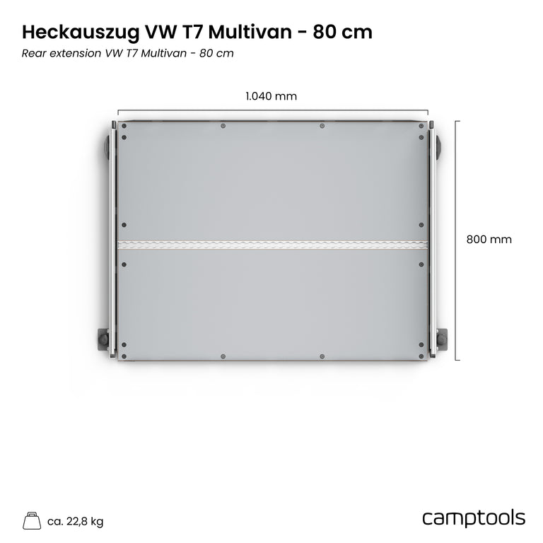 Heckauszug für VW T7 Multivan und California Beach (6/7-Sitzer)