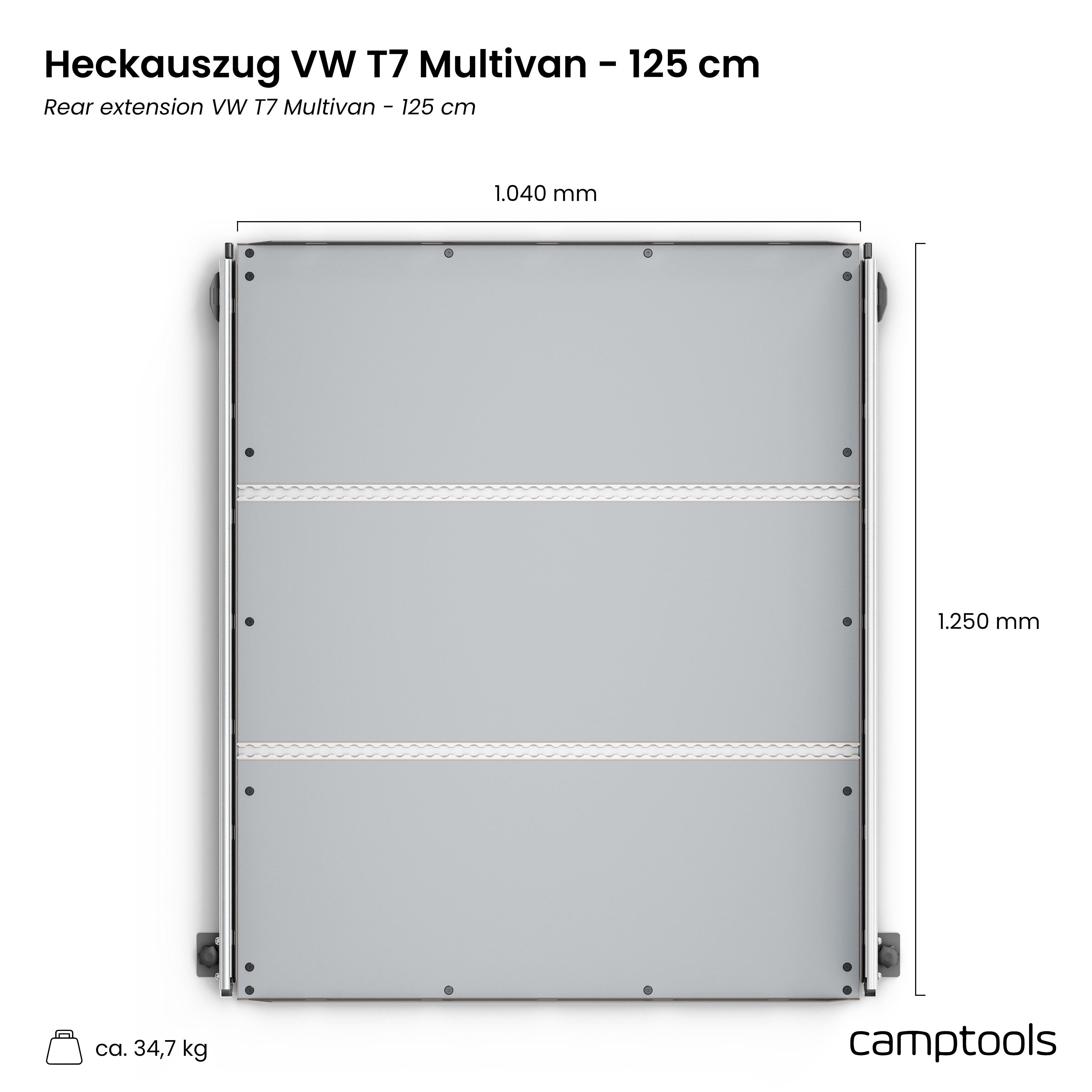 Heckauszug für VW T7 Multivan und California Beach (6/7-Sitzer)