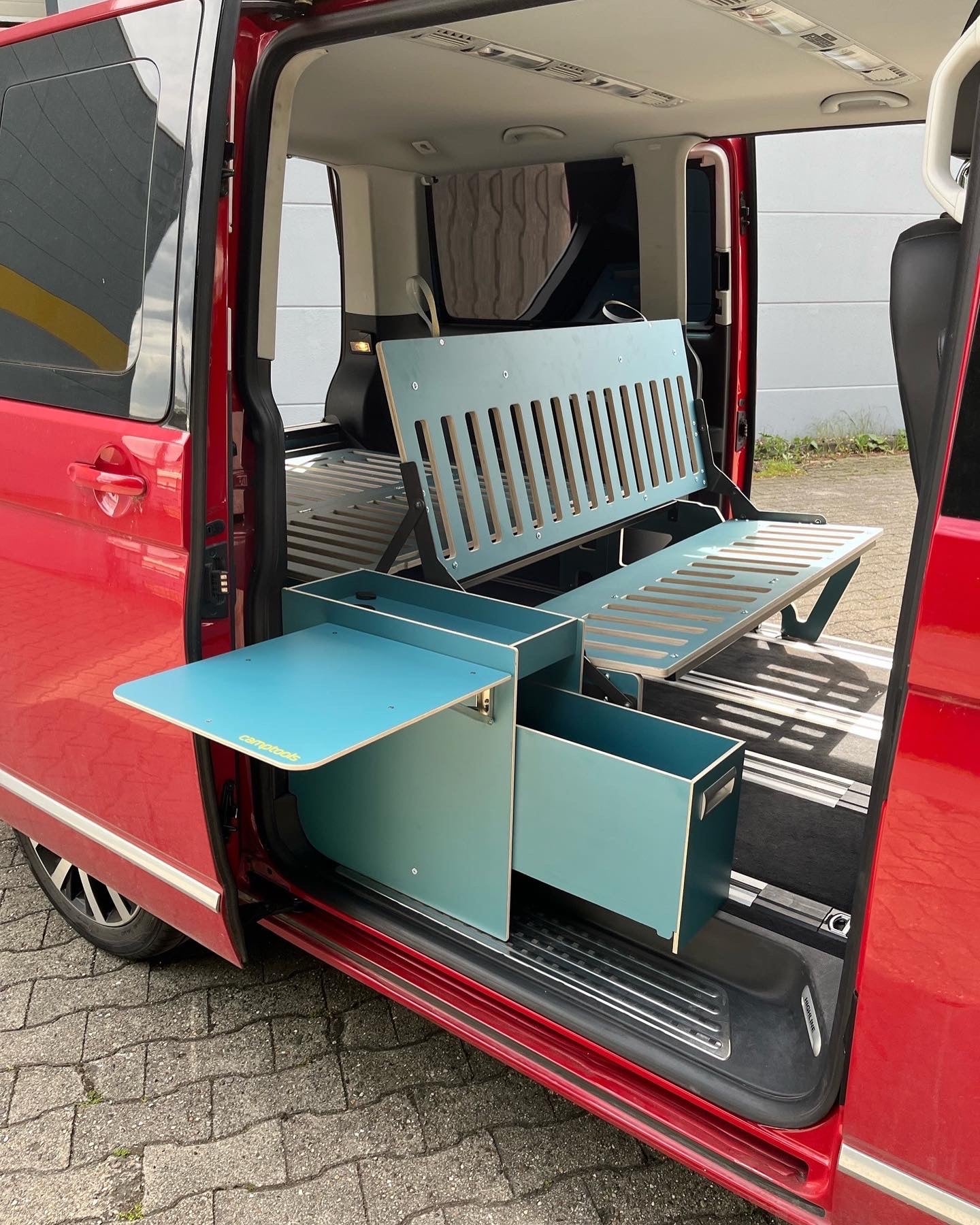 "Ravioli" - side cabinet with folding table for VW T6/ T6.1 Multivan